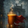 Chai cup in the backdrop of Gateway of India AI Image ChatGPT