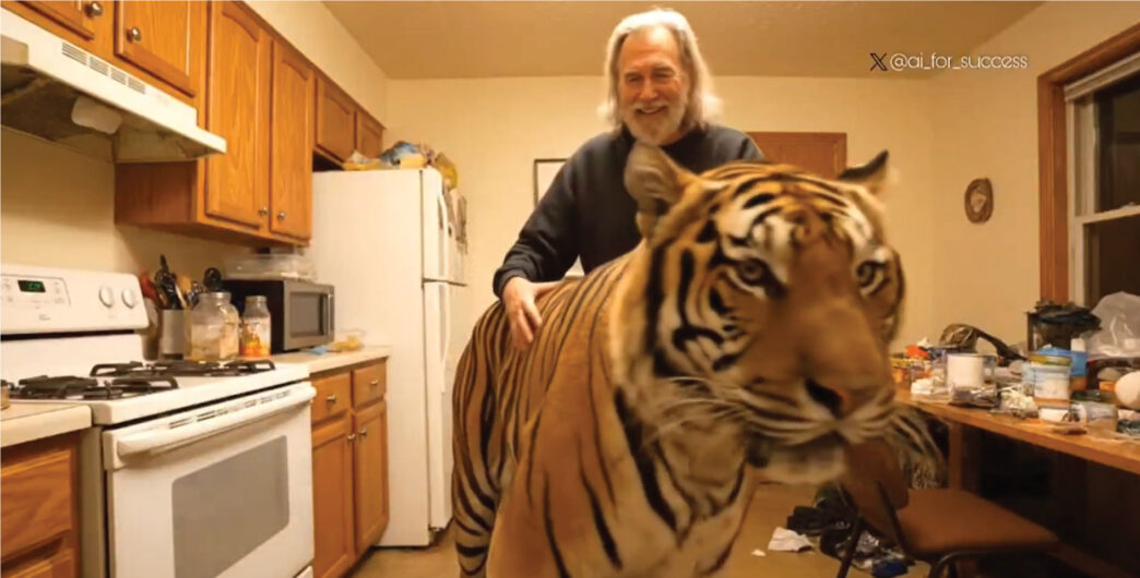 Tiger Patting Veo 3 Prompt