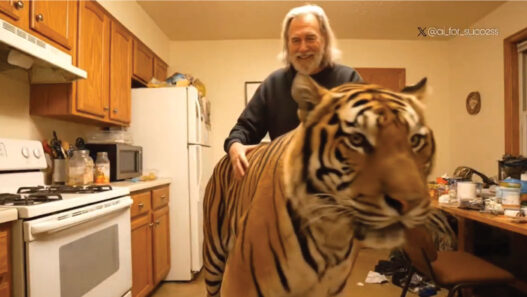 Tiger Patting Veo 3 Prompt